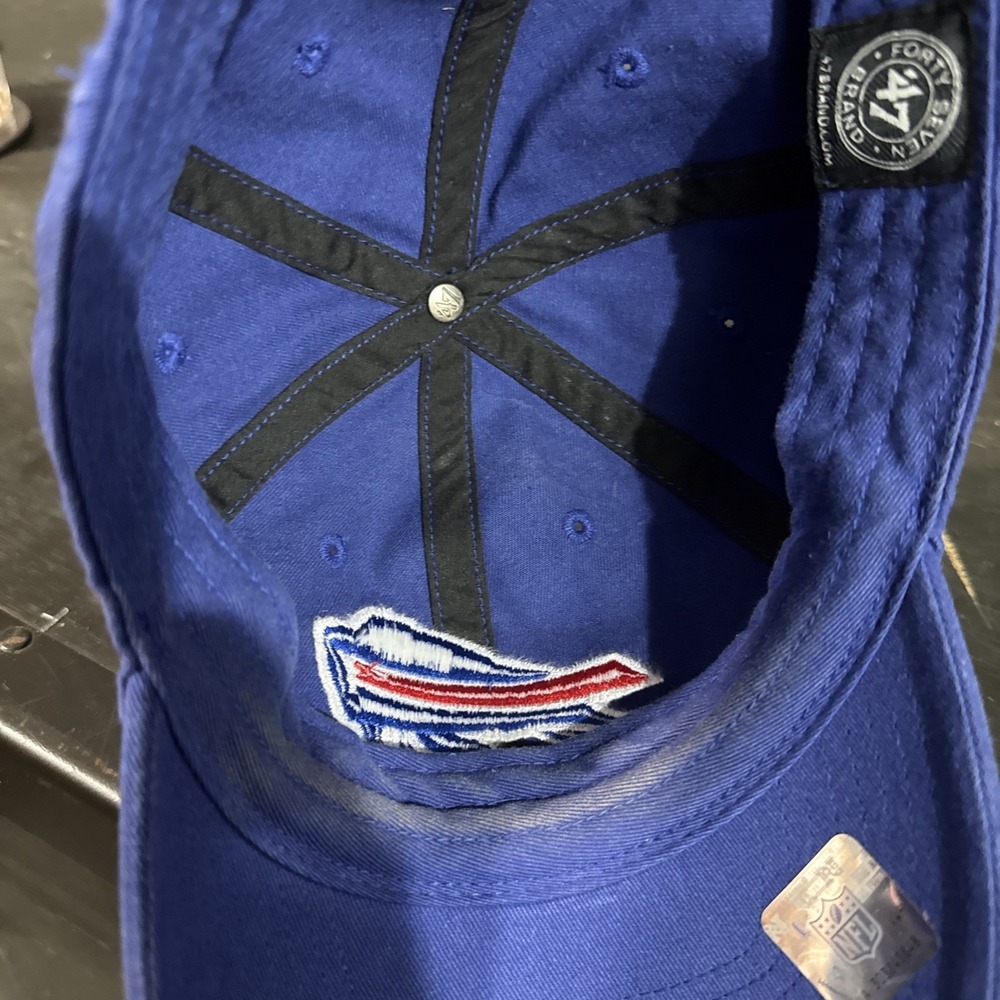 Buffalo Bills Hat Cap Strap Back Mens One Size Blue NFL Football 47 Brand - Picture 6 of 6